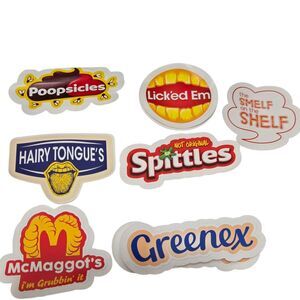 Mini Brands Mega Gross Series 2 GID Stickers Lot Of 7